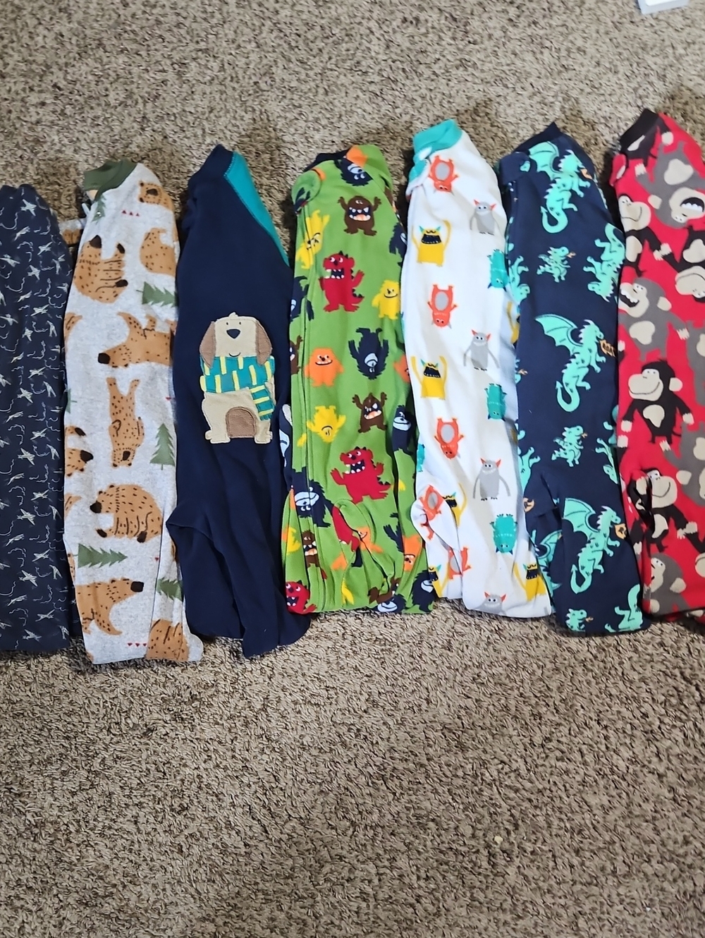Boys Fleece Footed Pajamas